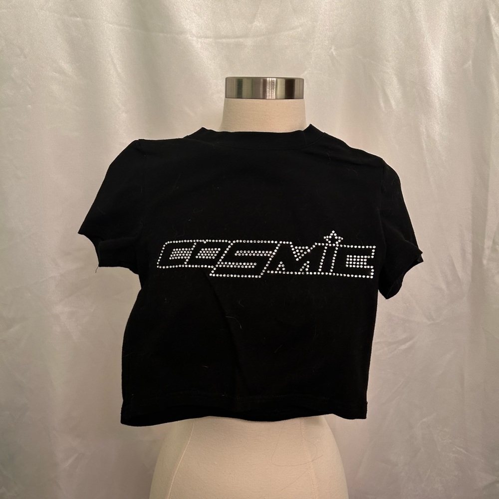 Korean Small Black Crop Top